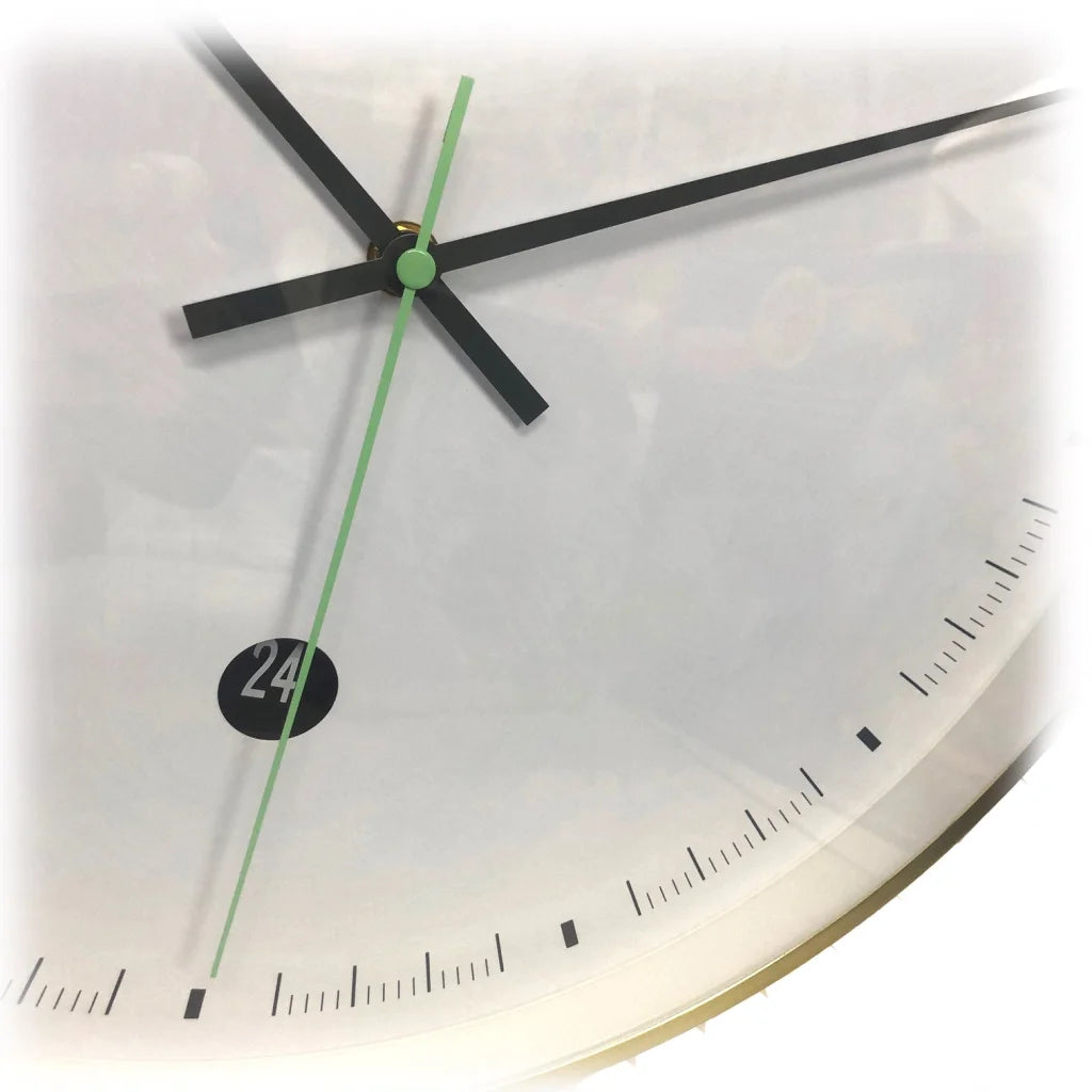 Toki Metta Wall Clock Brushed Gold Silent Sweep Second