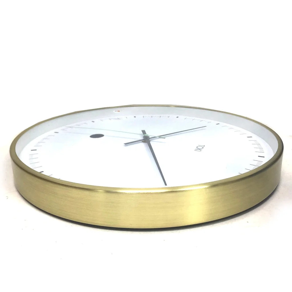 Toki Metta Wall Clock Brushed Gold Silent Sweep Second