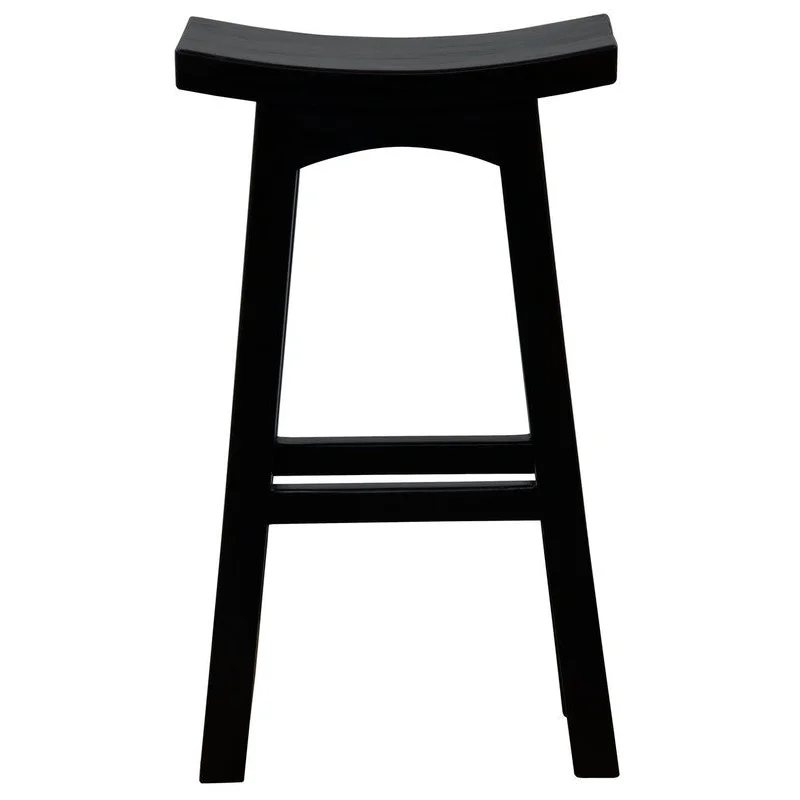 Tokyo Solid Mahogany Timber Barstool - Chocolate - Furniture