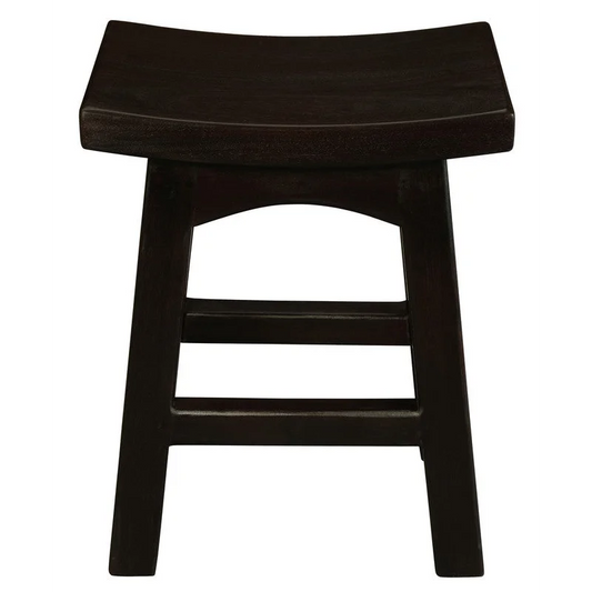 Tokyo Solid Mahogany Timber Footstool - Chocolate