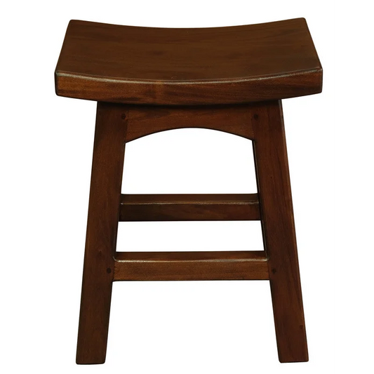 Tokyo Solid Mahogany Timber Footstool - Mahogany - Furniture