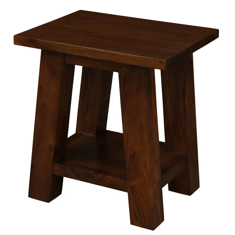 Tokyo Solid Mahogany Timber Lamp Table - Mahogany