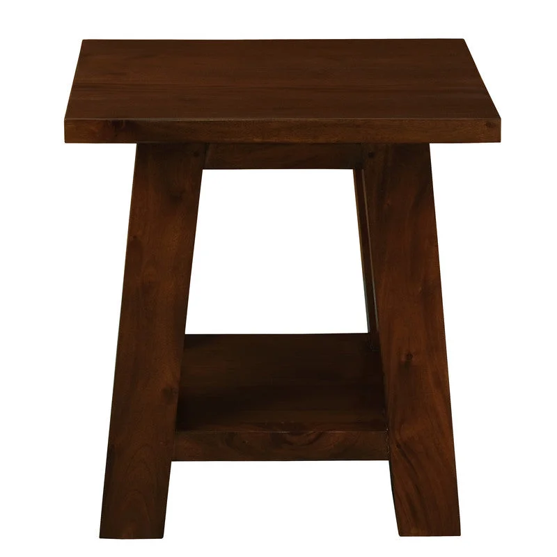 Tokyo Solid Mahogany Timber Lamp Table - Mahogany