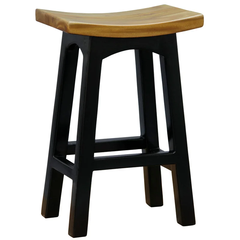 Tokyo Timber Kitchen Counter Stool - Black Caramel