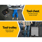 Tool Box Cabinet 7 Drawer Garage Toolbox Organizer Black Grey