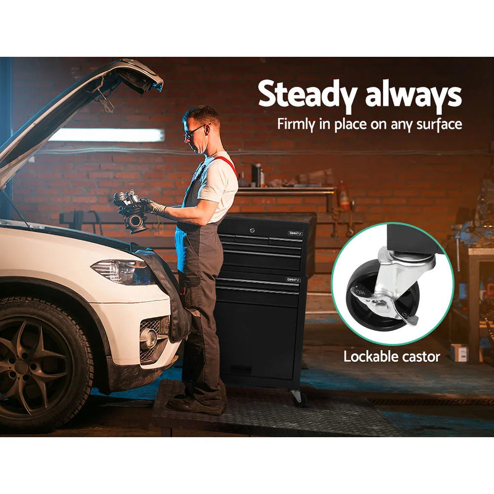 Tool Box Cabinet 7‑Drawer Garage Toolbox Organizer Black