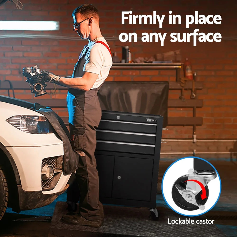 Tool Box Chest Cabinet 3 Drawer Garage Storage Organiser