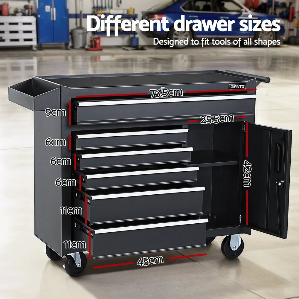 Tool Box Chest Cabinet 6 Drawer Garage Storage Organiser