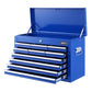 Blue storage cabinet with surface detail shown
