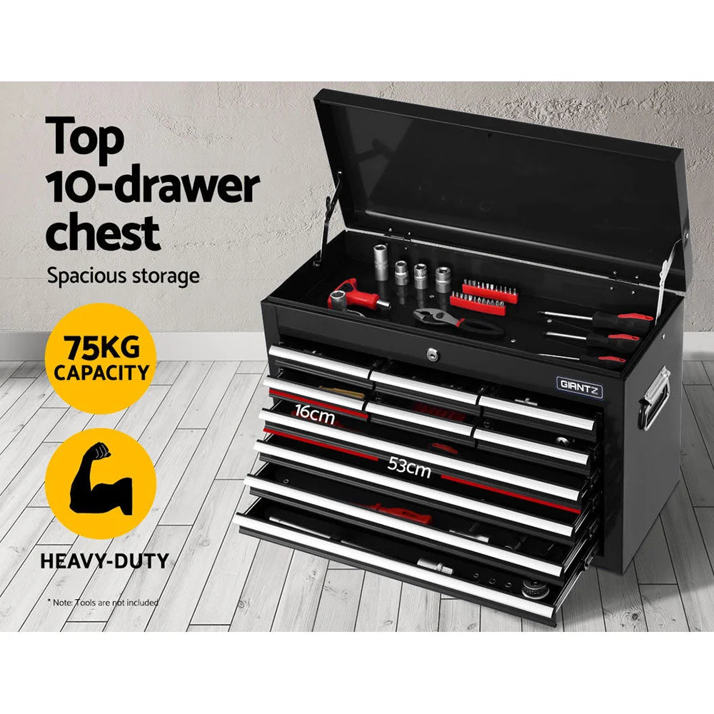 Tool Box Chest Trolley 16 Drawers Cabinet Cart Garage