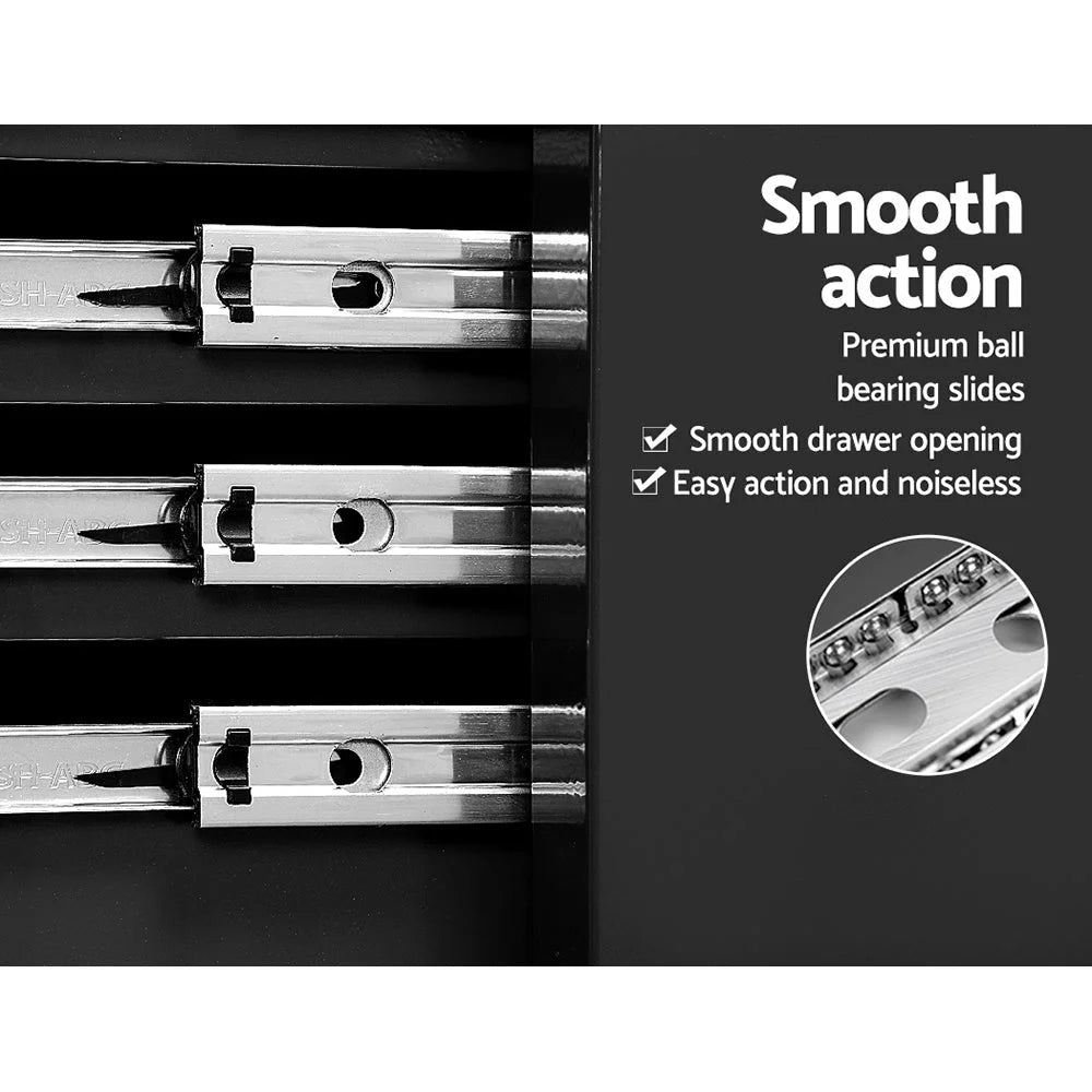 Tool Box Trolley 15 Drawers Chest Cabinet Cart Garage