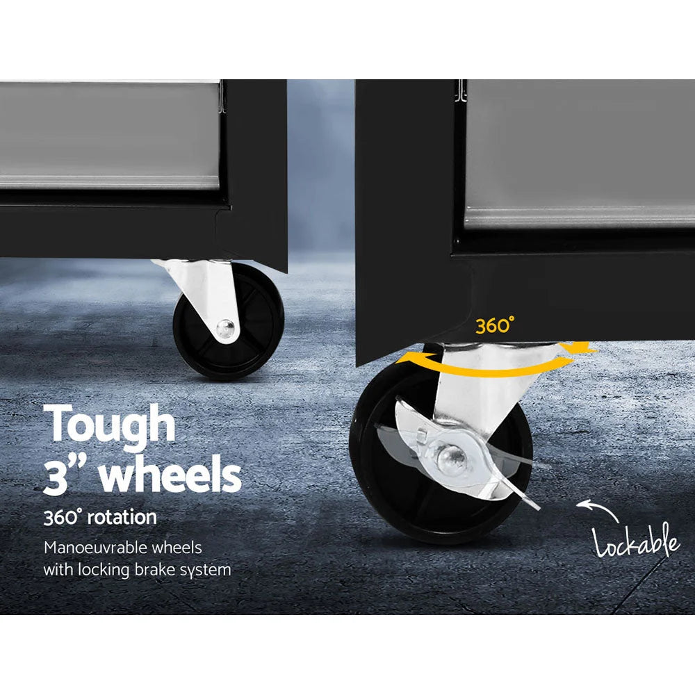 Tool Box Trolley 17 Drawers Chest Cabinet Cart Garage