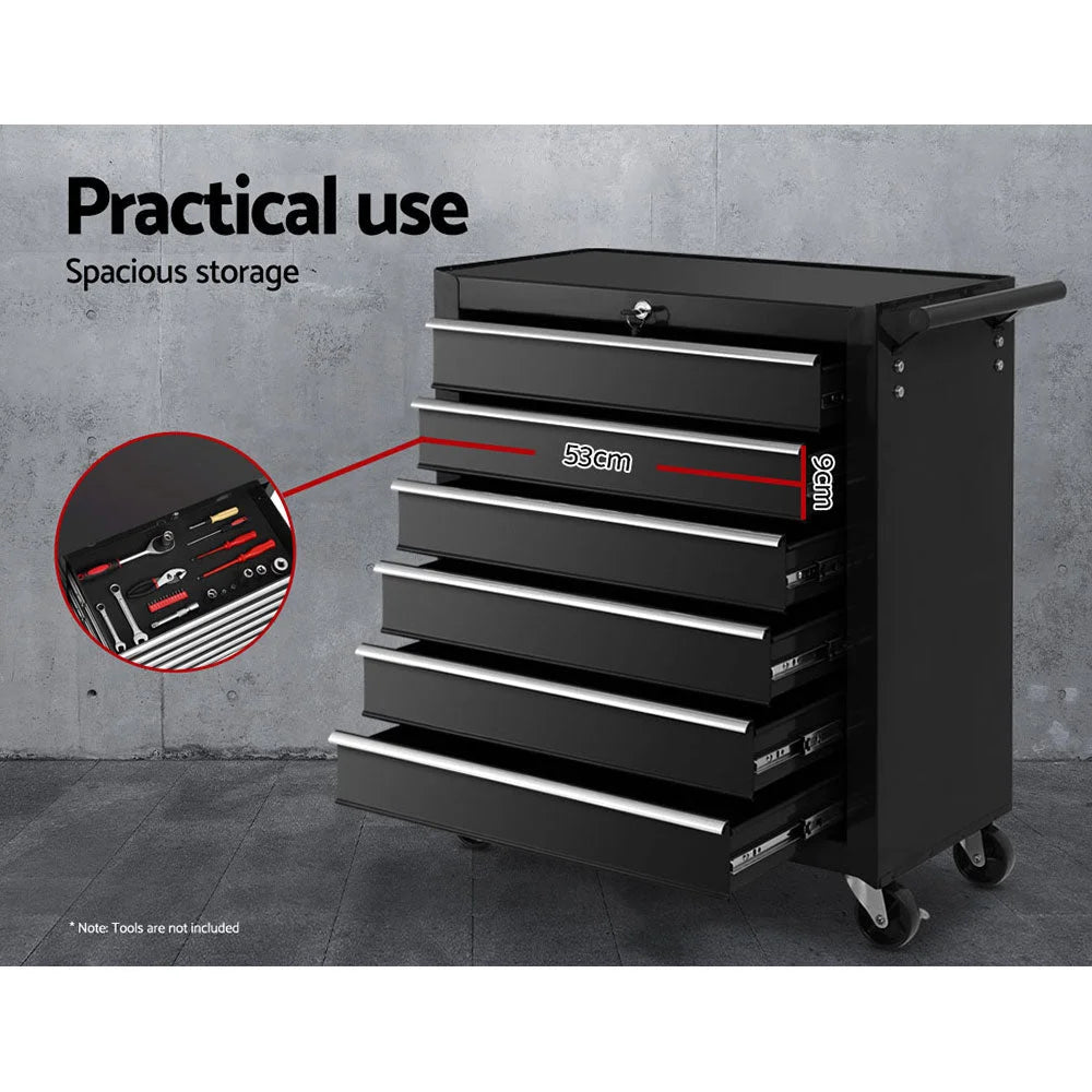 Tool Box Trolley Chest Cabinet 6 Drawers Cart Garage