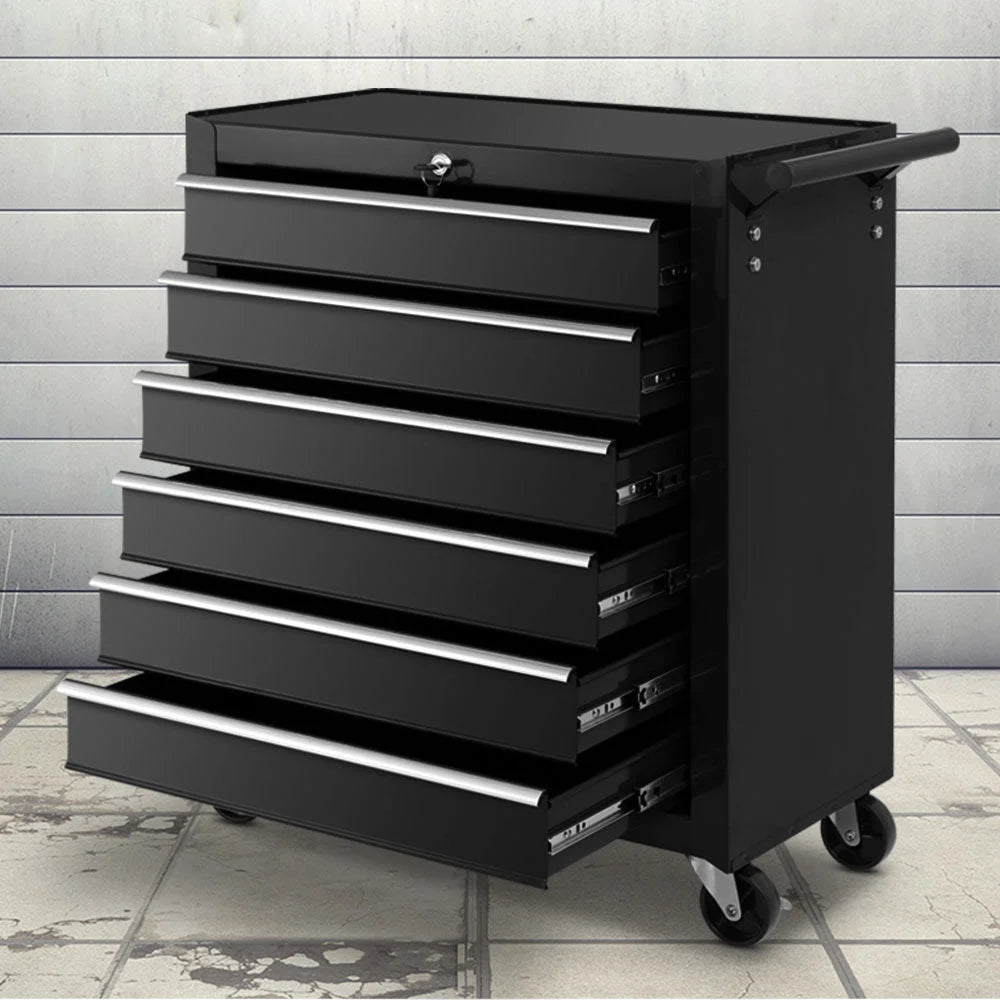 Tool Box Trolley Chest Cabinet 6 Drawers Cart Garage