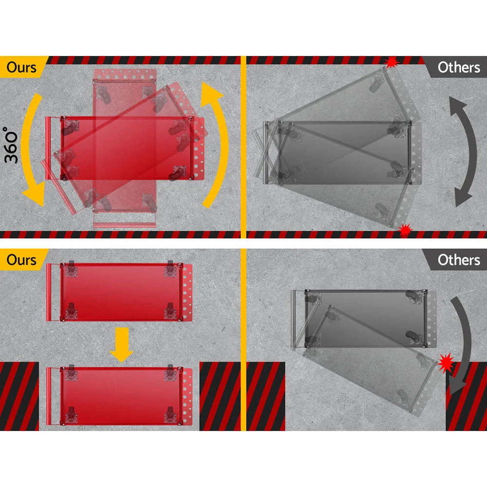 Tool Cart 3‑Tier Steel Trolley Mechanic Organizer Red