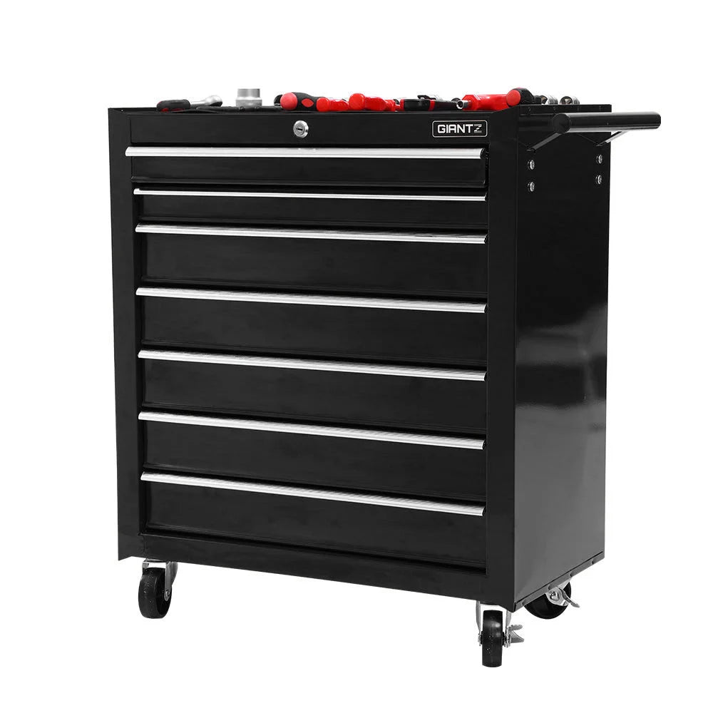 Tool Chest and Trolley Box Cabinet 7 Drawers Cart Garage