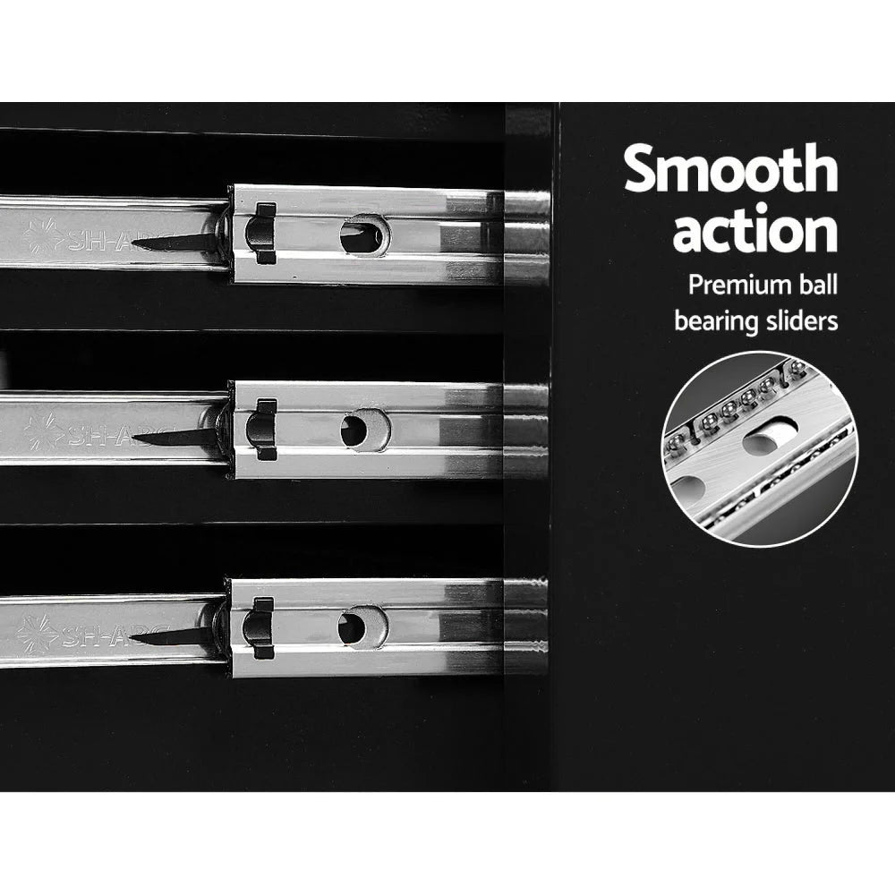 Tool Chest and Trolley Box Cabinet 7 Drawers Cart Garage