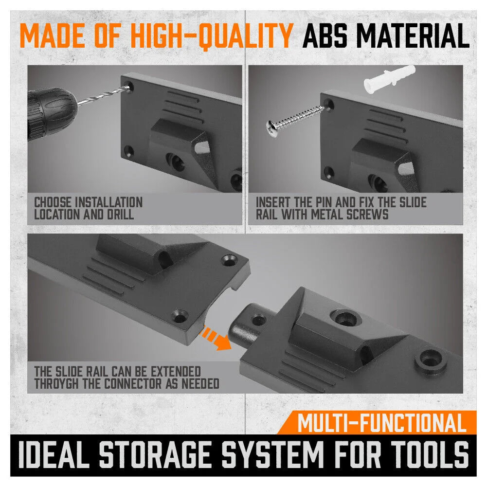 Tool Hanger Wall Mount 64’’ Garden Organizer Mop Broom