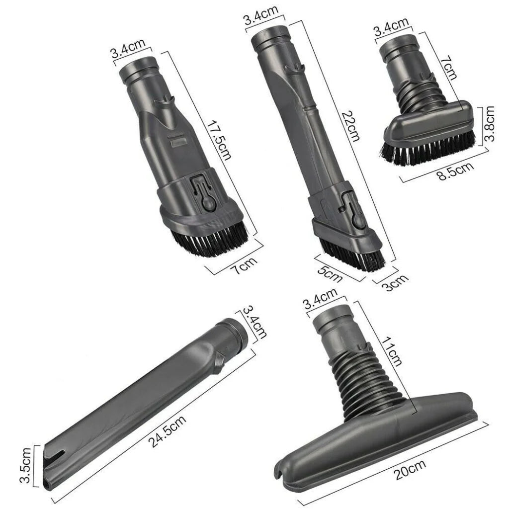 Dyson vacuum accessory with natural finish and practical hardware