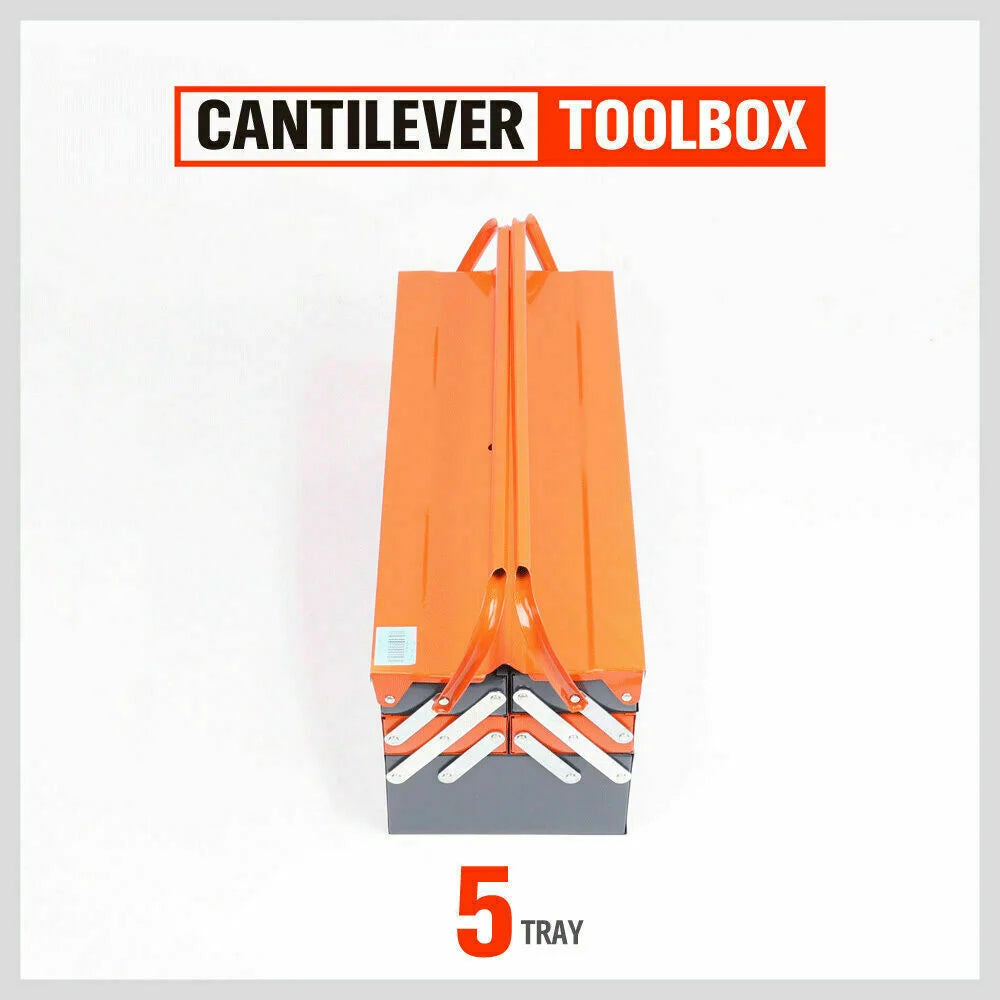 Tool Storage Box Cantilever 5-Tray Steel Portable Parts
