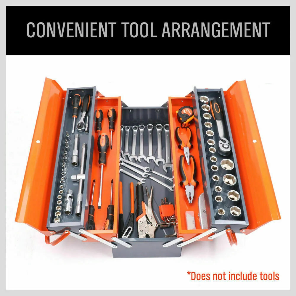 Tool Storage Box Cantilever 5-Tray Steel Portable Parts