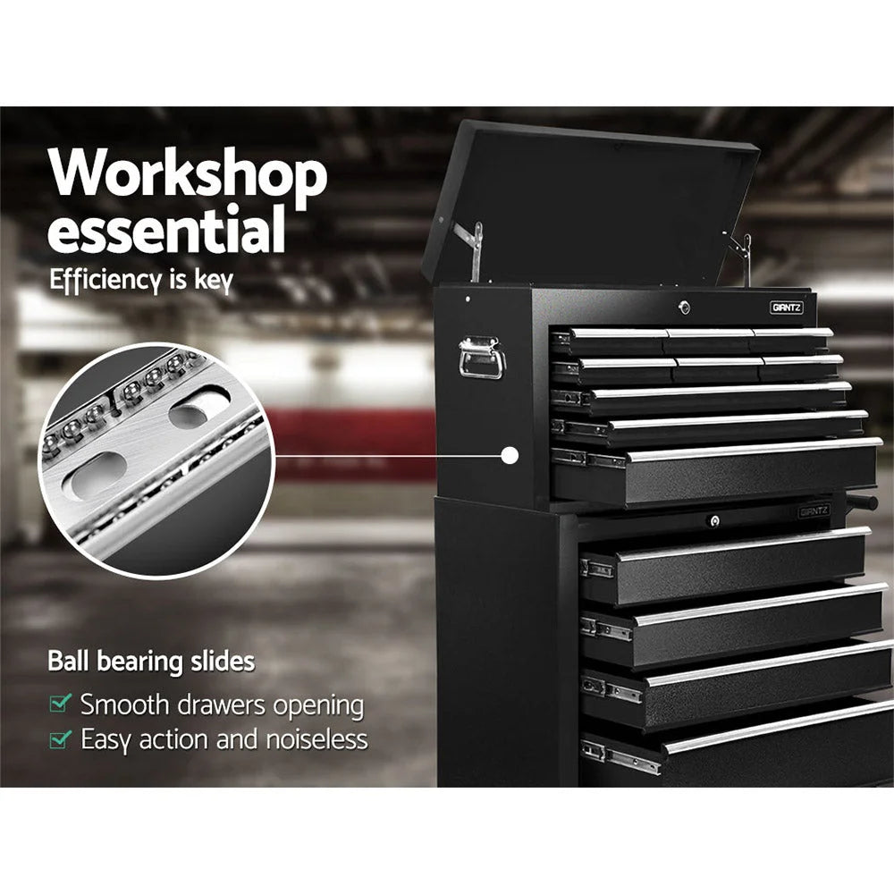 Toolbox Chest Cabinet 14‑Drawer Mechanic Trolley Garage