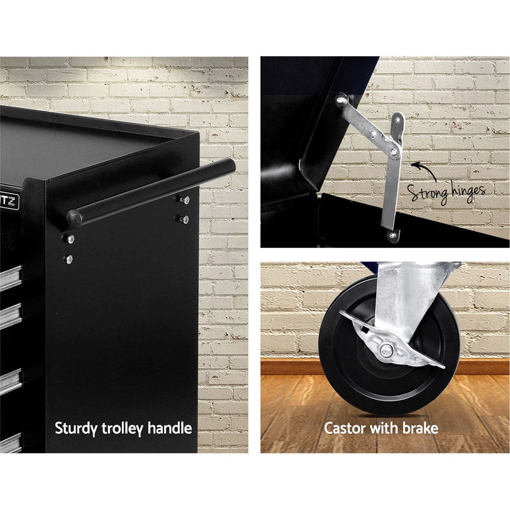 Toolbox Chest Cabinet 14-Drawers - Mechanic Trolley Garage