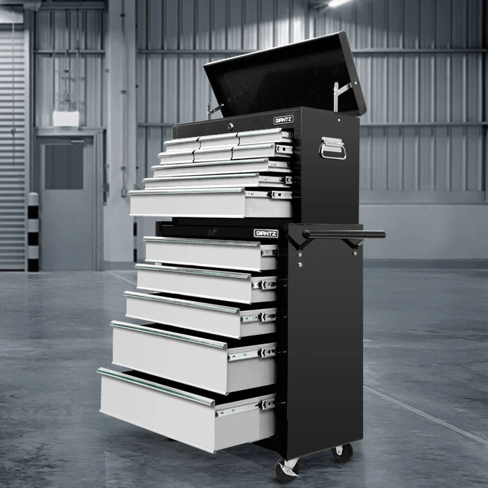 Toolbox Chest Cabinet 14-Drawers - Mechanic Trolley Garage