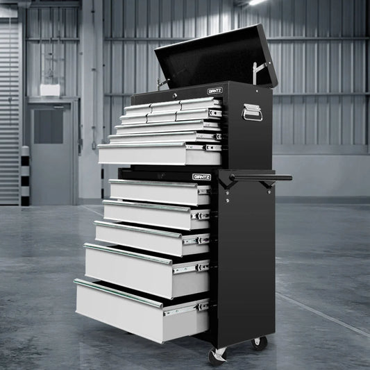 Toolbox Chest Cabinet 14-Drawers - Mechanic Trolley Garage