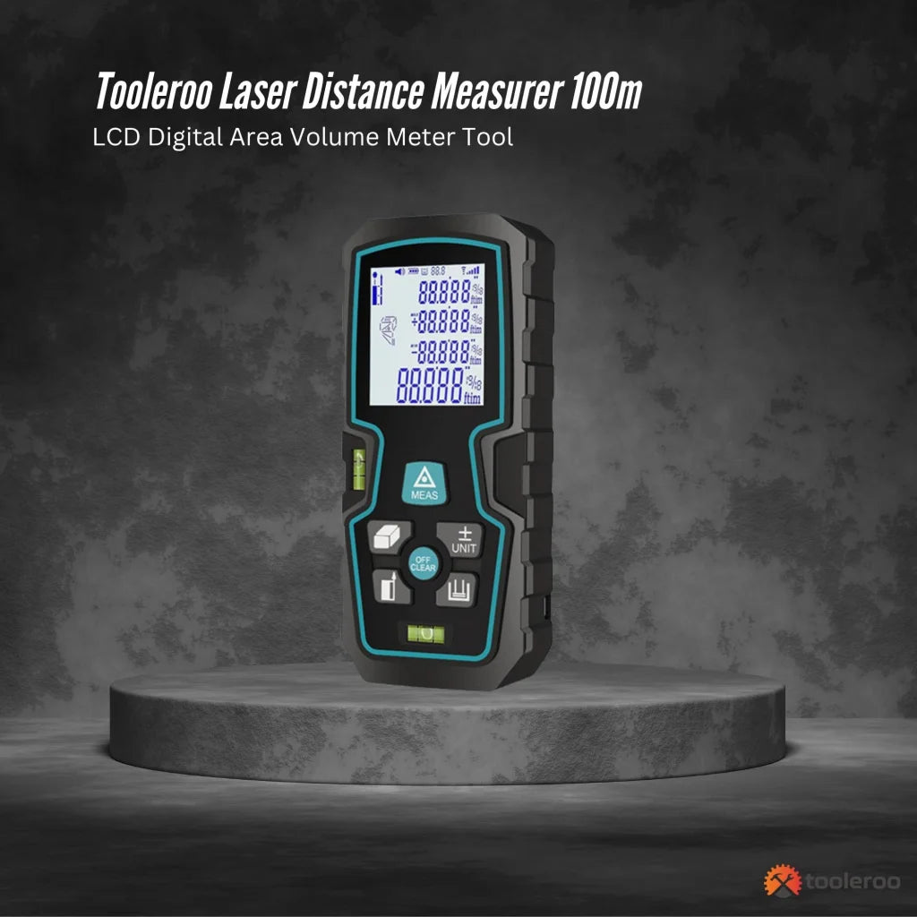 Tooleroo 100m Digital Laser Distance Measurer - LCD Area