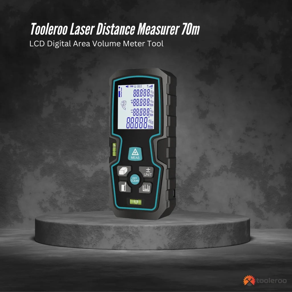 Tooleroo 70m Digital Laser Distance Measurer - LCD Area
