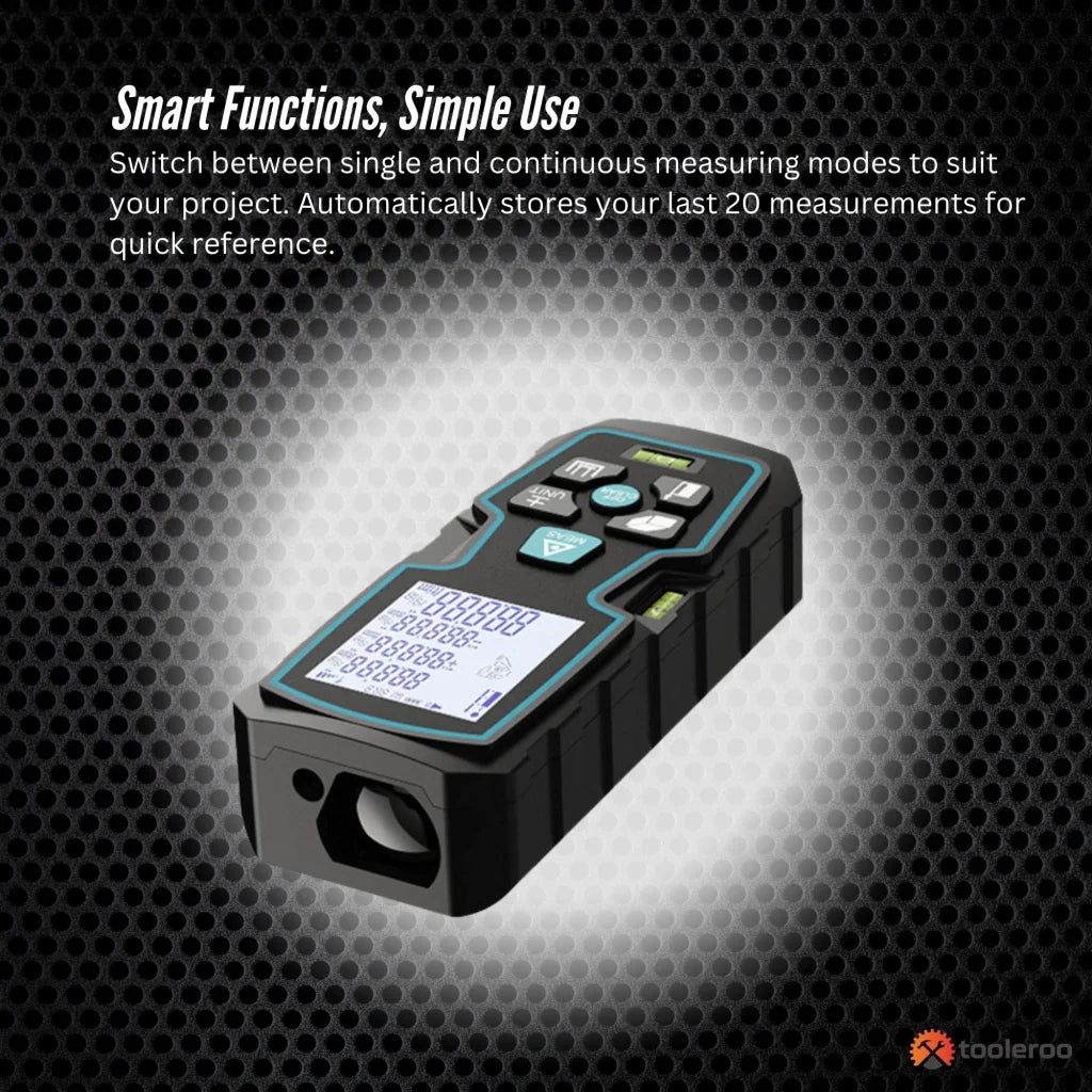 Tooleroo 70m Digital Laser Distance Measurer - LCD Area