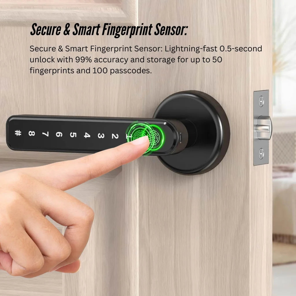 Tooleroo Digital Smart Door Lock Handle - 5in1 Keypad Home