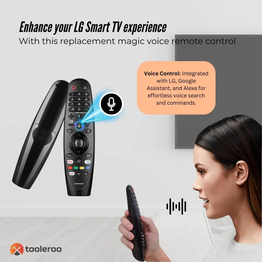 Tooleroo smart TV with fitted edges and product hardware