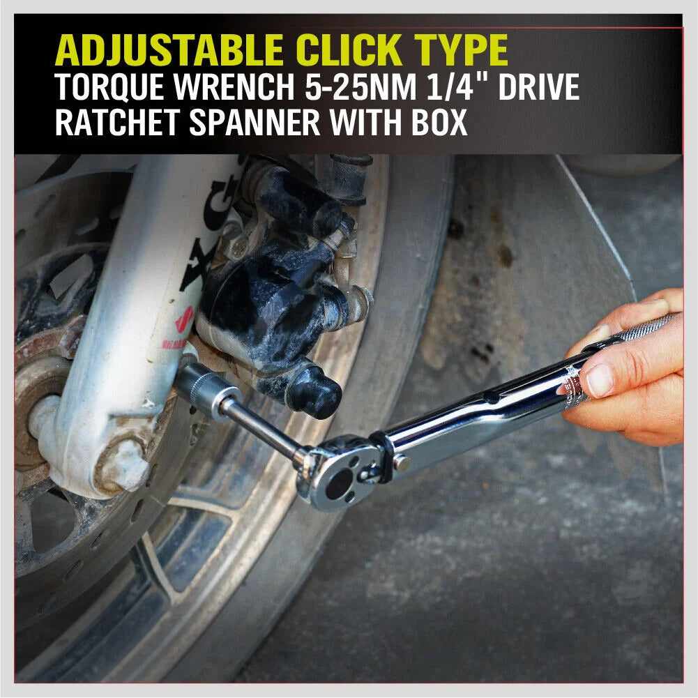 Torque Wrench Click 1/4’’ Drive Adjustable Hand Ratchet