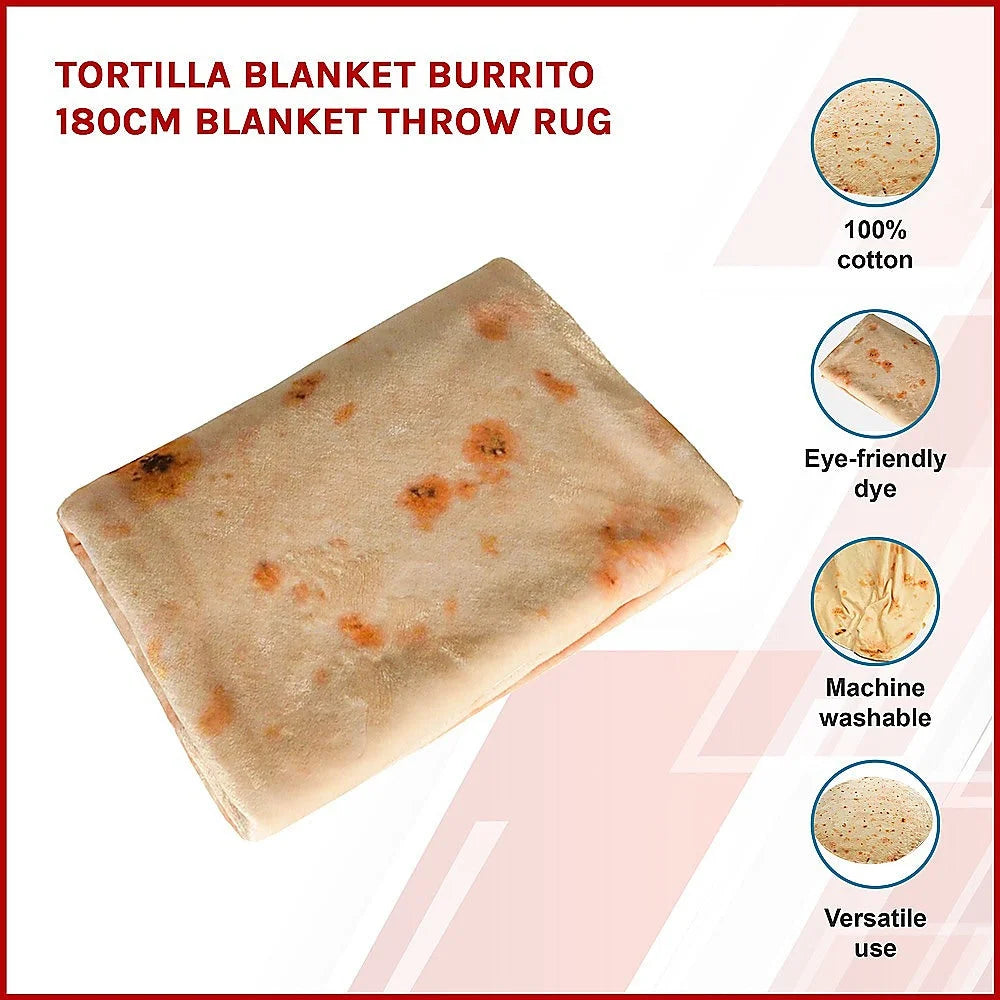 Tortilla Blanket Burrito 180cm Throw Blanket Rug