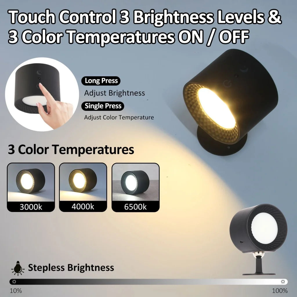 Touch-Control LED Night Light with 3 Brightness Levels & 3