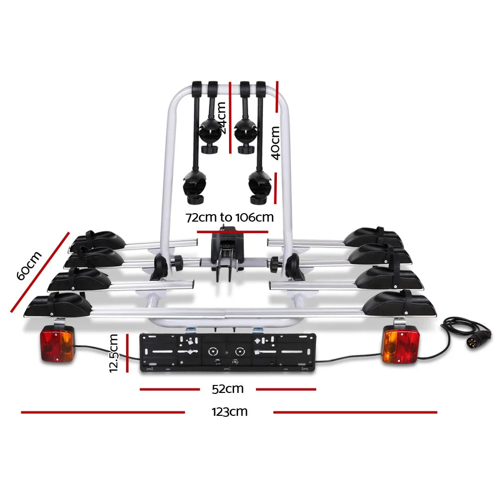 Tow Ball Car Mount - Black & Silver - Bikes & Accessories