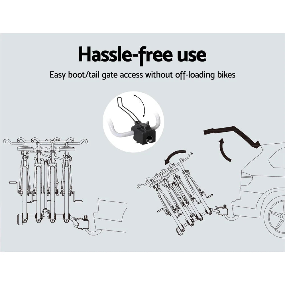 Tow Ball Car Mount - Black & Silver - Bikes & Accessories