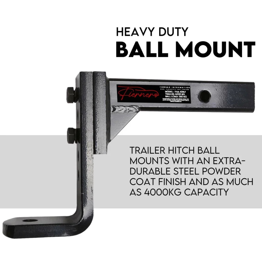 Towbar Adjustable Drop Hitch Tow Bar Ball Mount Tongue 2’’