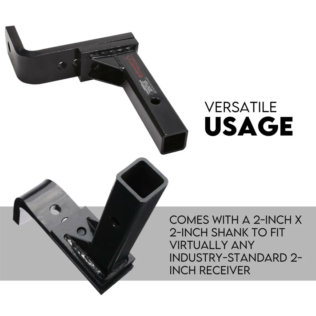 Towbar Adjustable Drop Hitch Tow Bar Ball Mount Tongue 2’’