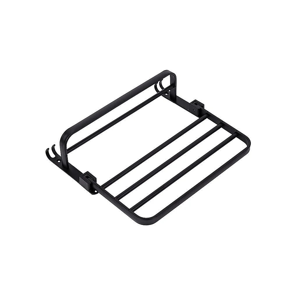Towel Rack Folding Holder with Hook - Wall-Mounted