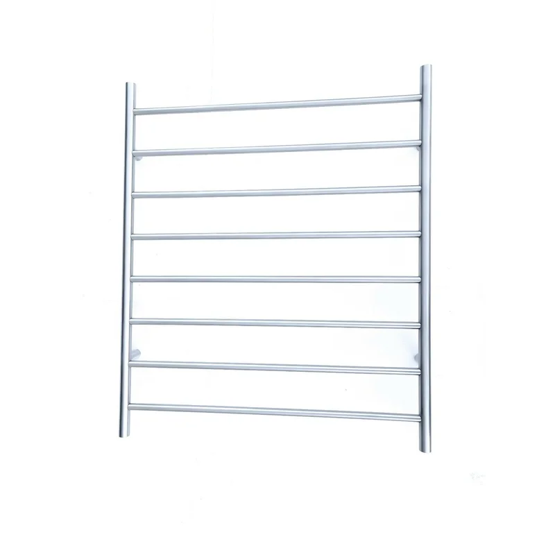 Towel Rack Premium Brushed Chrome - 8 Bars Round Design AU