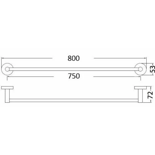 Towel Rack Rail Luxurious Brushed Gold Stainless Steel 304