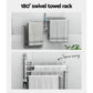 Steel towel rail rack with slim posts and mounting brackets