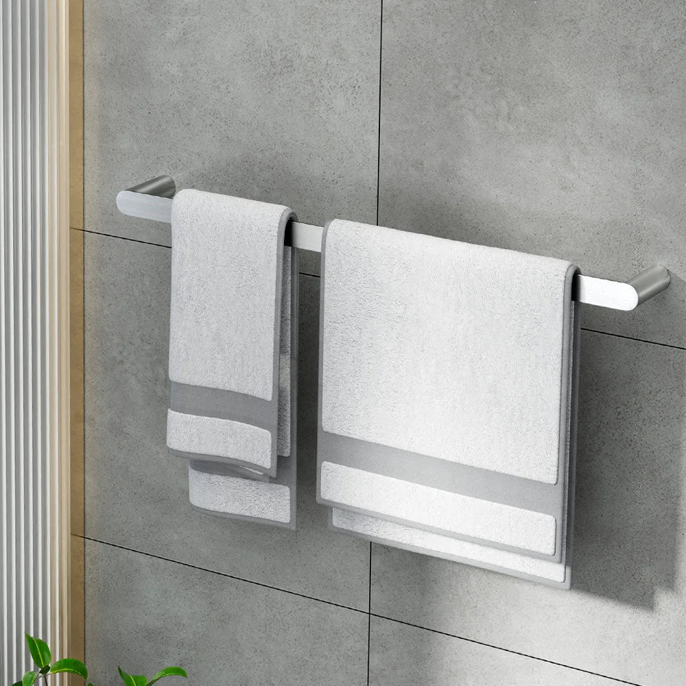Towel Rail Rack Holder Single 600mm Wall Mounted Stainless