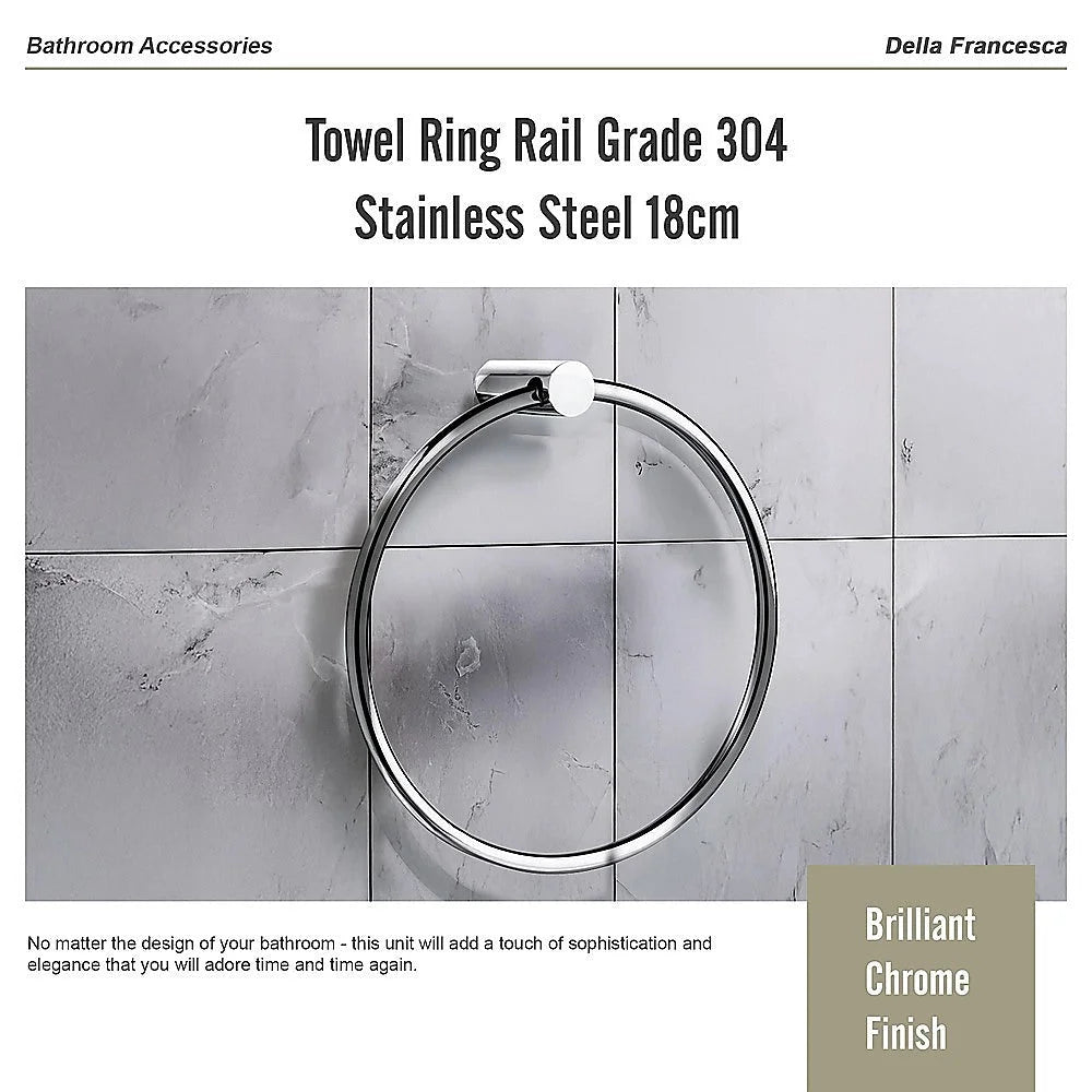Towel Ring Rail 18cm Grade 304 Stainless Steel