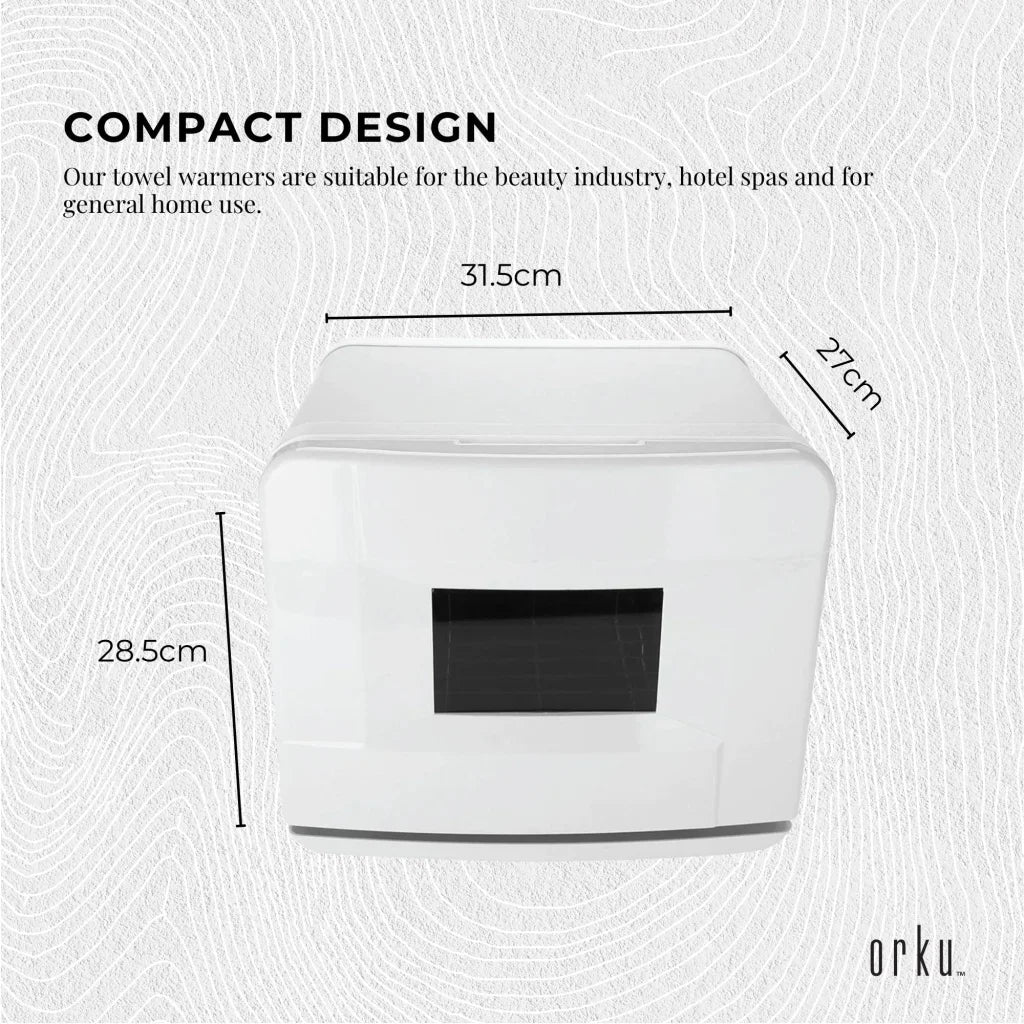 Towel Warmer UV Steriliser Cabinet 8L White Small Hot Heater Sanitiser