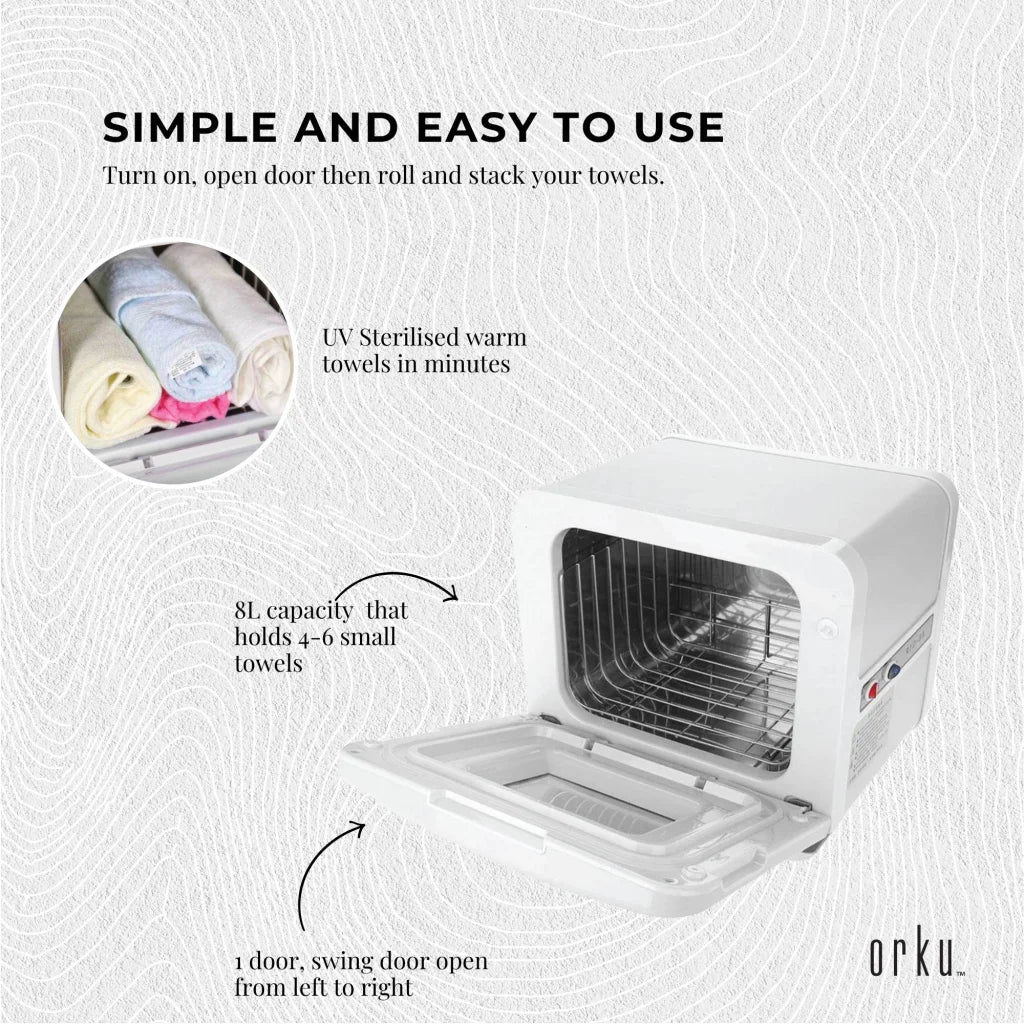 Towel Warmer UV Steriliser Cabinet 8L White Small Hot