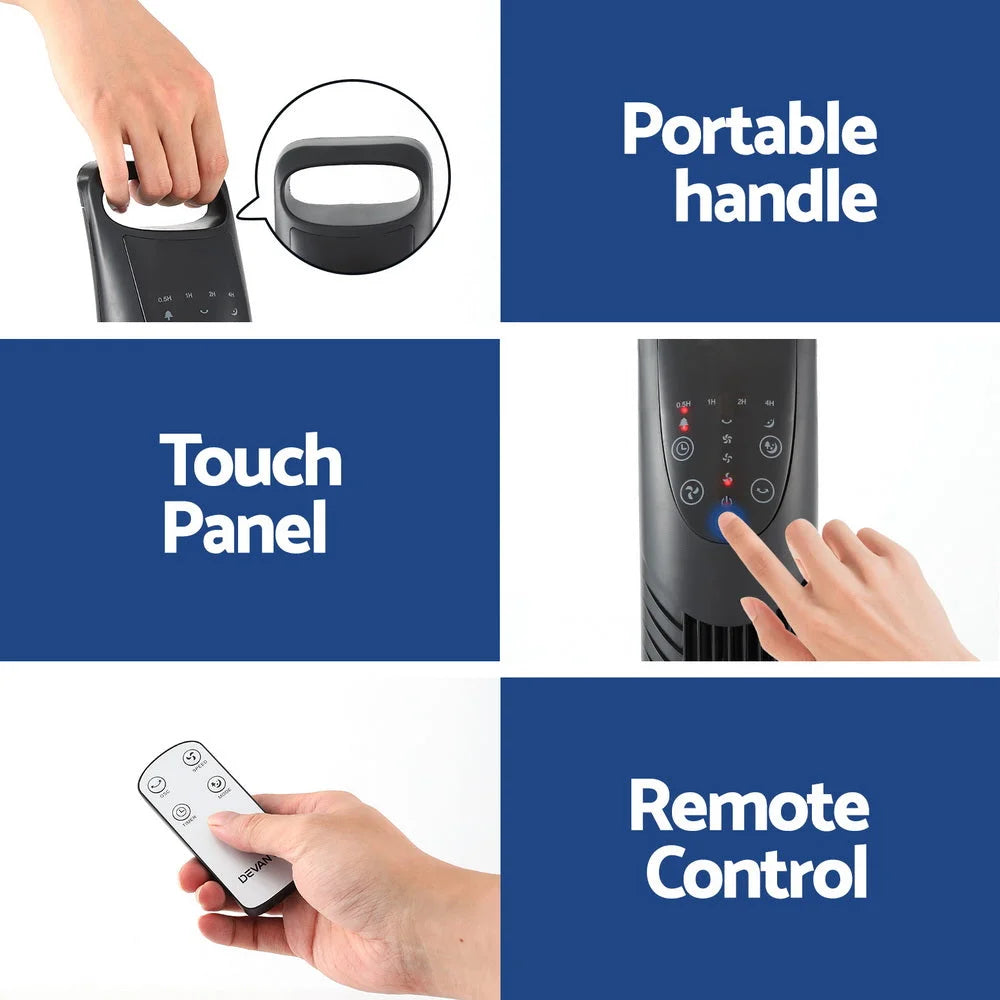 Tower Fan Oscillating with Remote 3 Speeds - 91cm